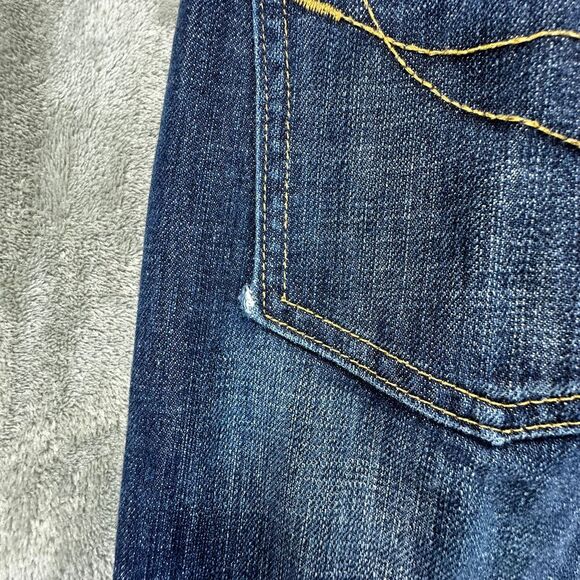 Gap 1969 Jean Women 12 Mid Rise Dark Blue Curvy Flare Bootcut Denim Pant Western - Picture 4 of 10